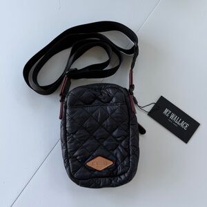 MZ Wallace Black Quilted Metro Crossbody Bag